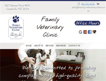Tablet Screenshot of familyveterinaryclinic.com
